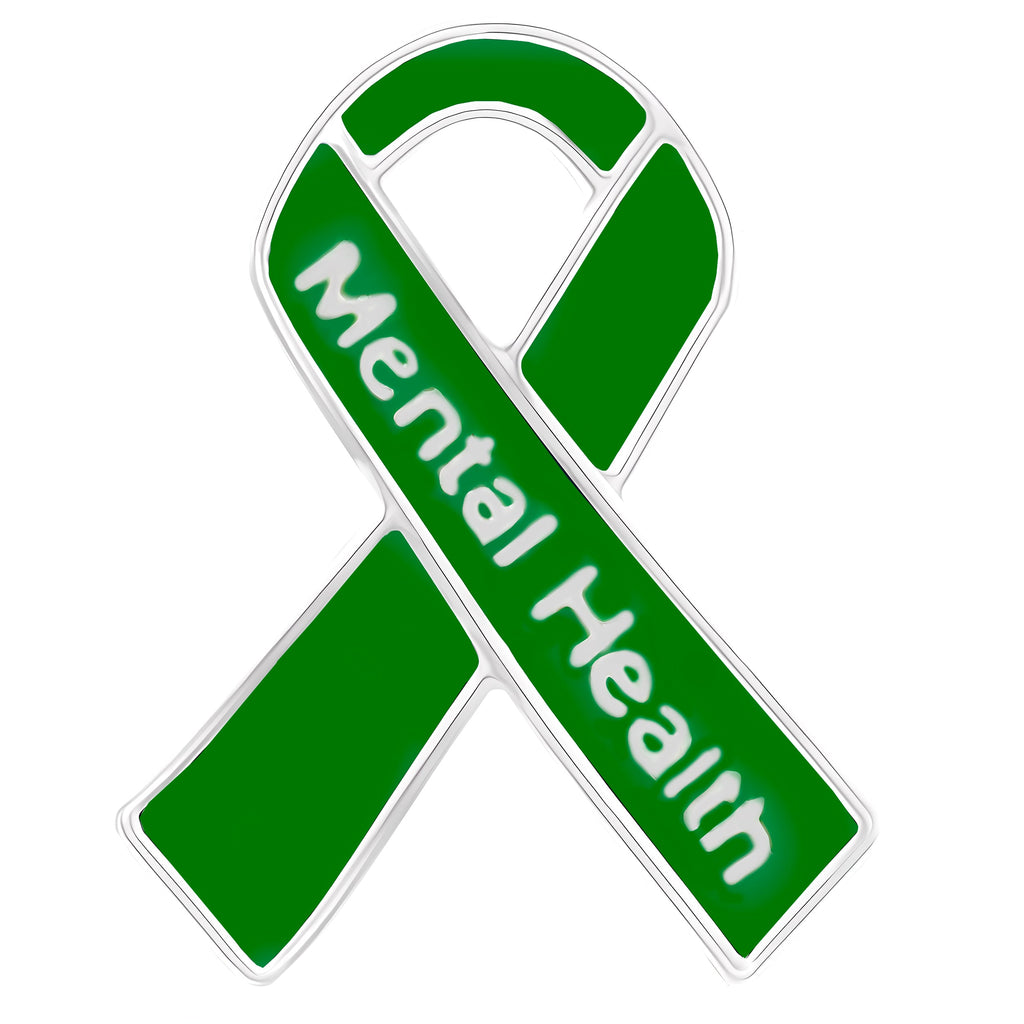 10 Pack Mental Health Awareness Ribbon Pins