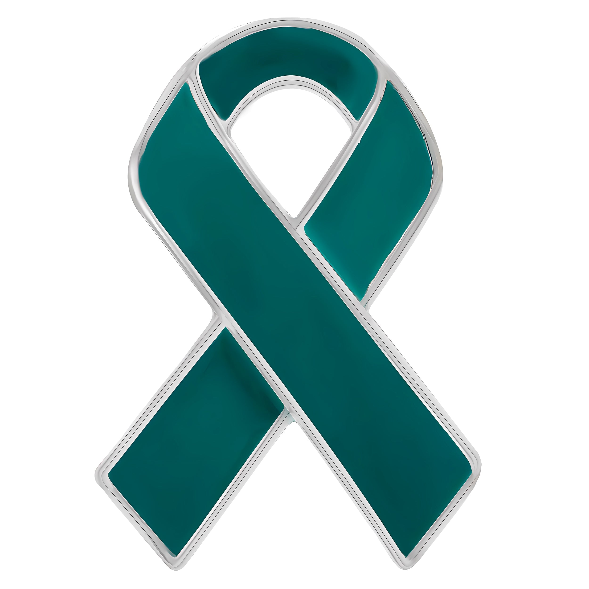 10 Pack Teal Ribbon Awareness Lapel Pins