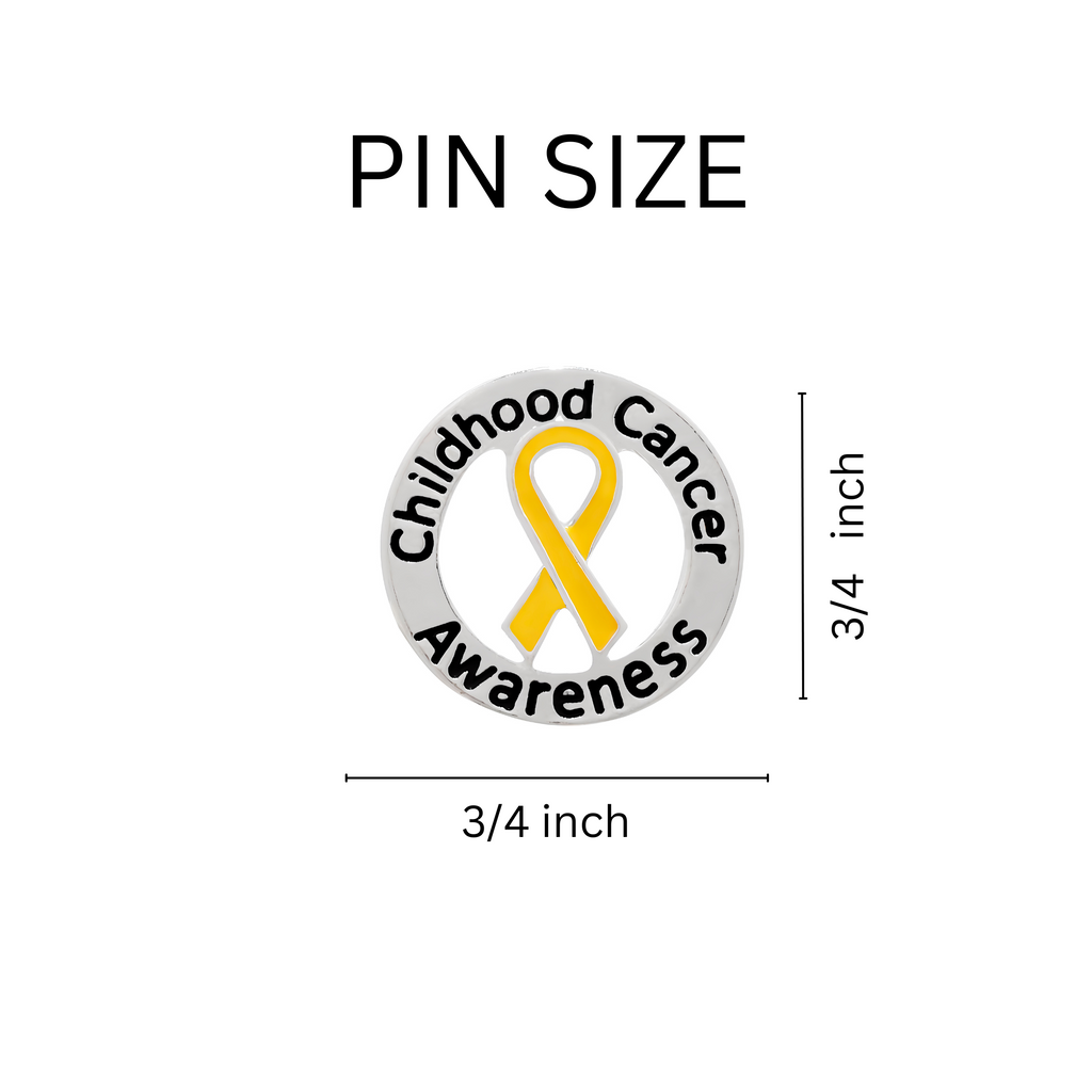 10 Pack of Childhood Cancer Awareness Ribbon Pins
