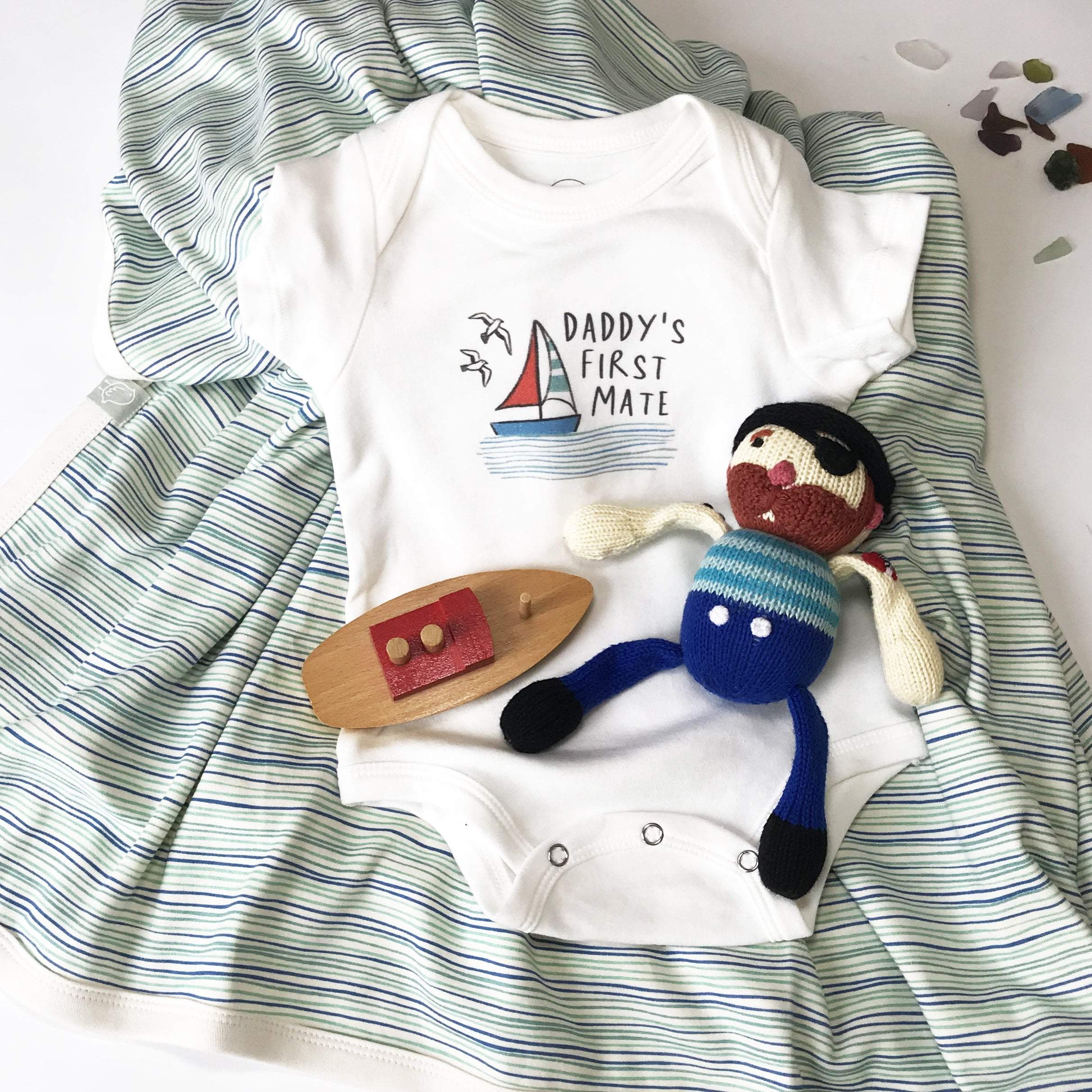 graphic bodysuit | daddy's first mate