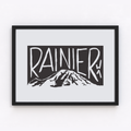Rainier WA Type Art Print