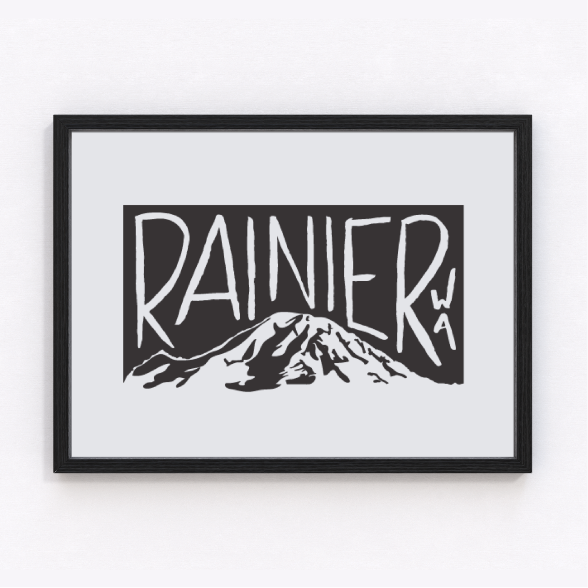 Rainier WA Type Art Print
