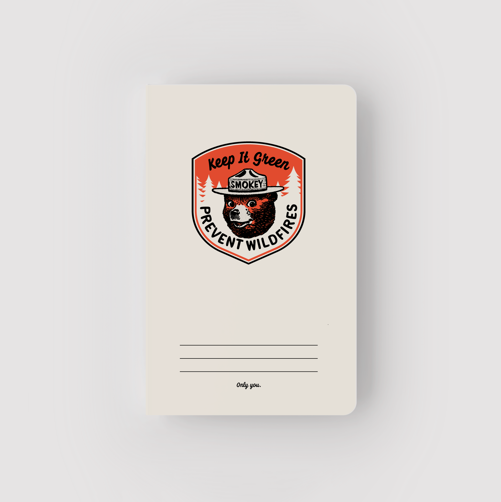 Smokey Bear Prevent Wildfires Mini Notebook