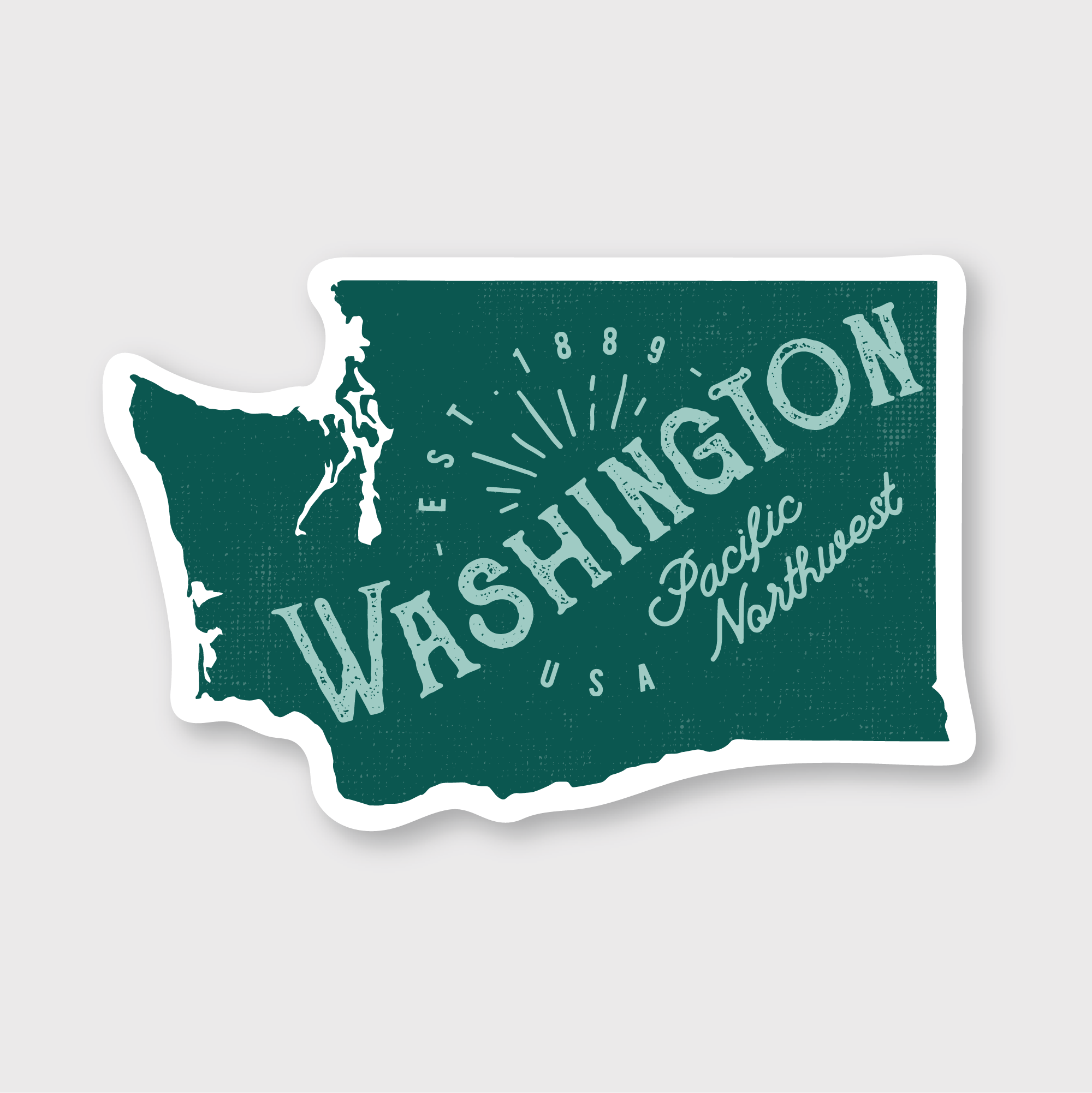 Washington Typographic Sticker