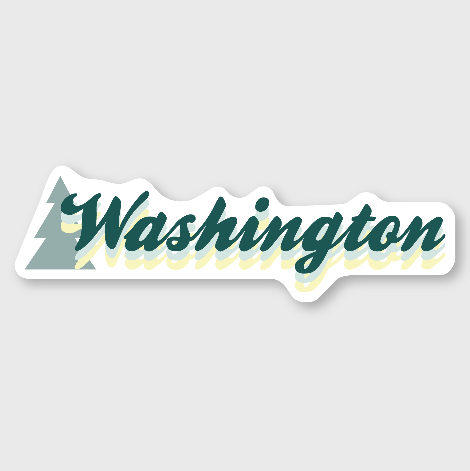 Washington Script Sticker