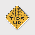 Tips Up Sticker