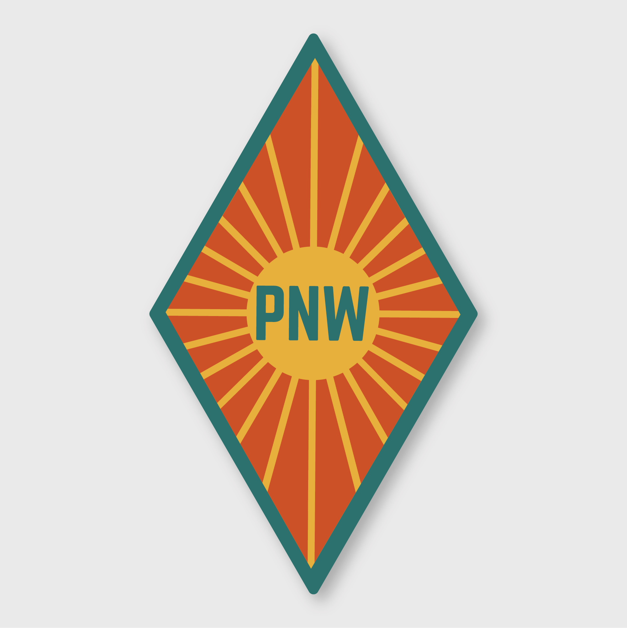 PNW Sunburst Sticker