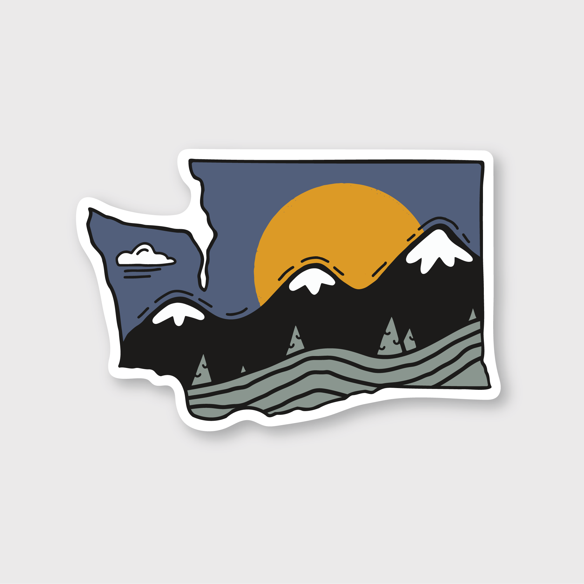 Washington State Landscape Sticker