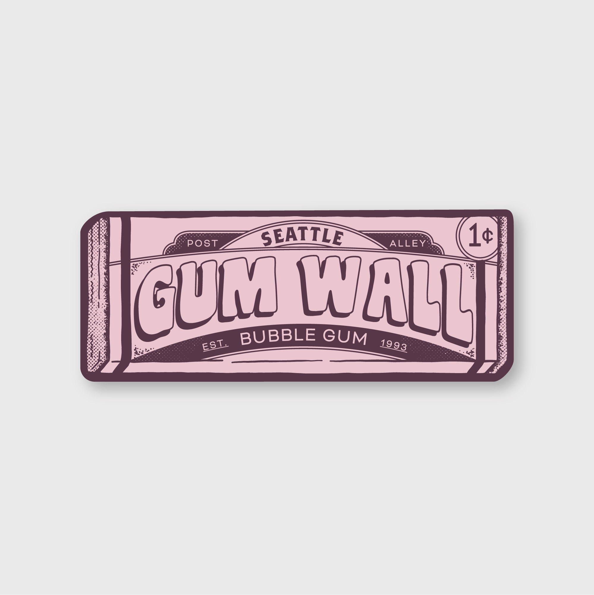 Seattle Gum Wall Sticker