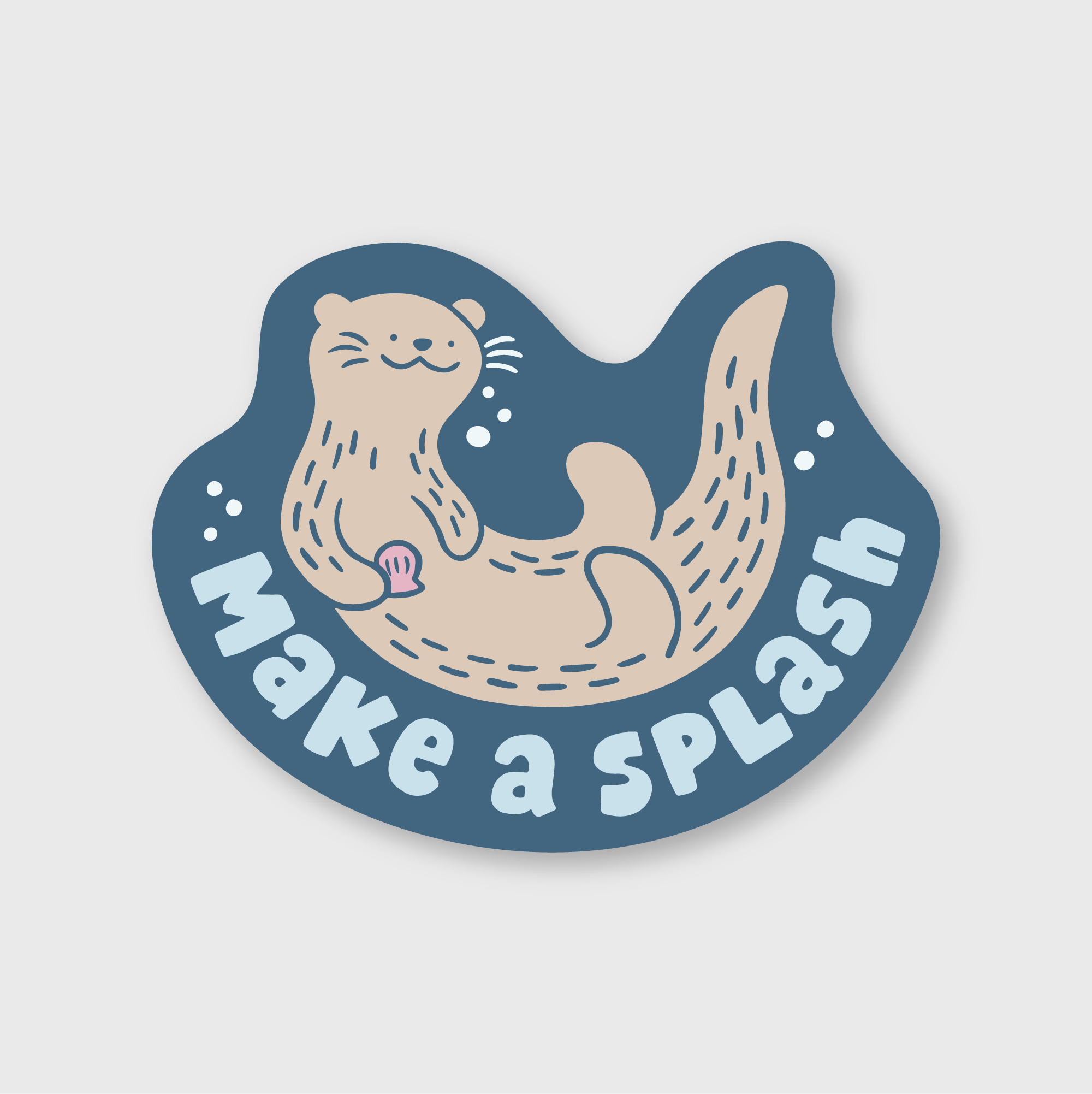 Make A Splash Otter Sticker