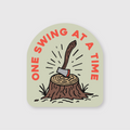 One Swing At a Time Sticker