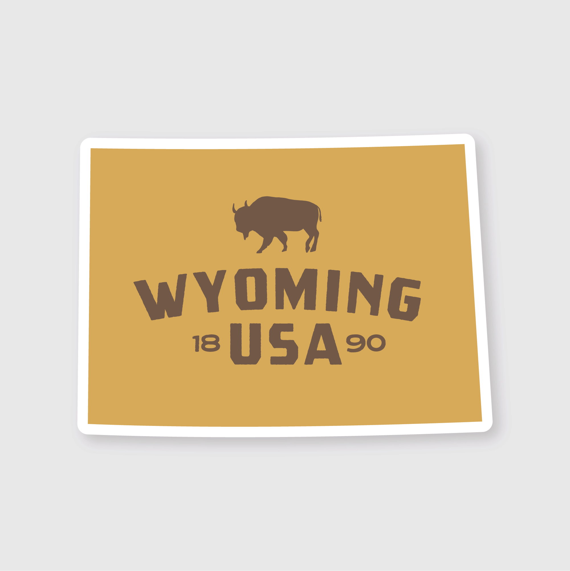 Wyoming Simple State Sticker
