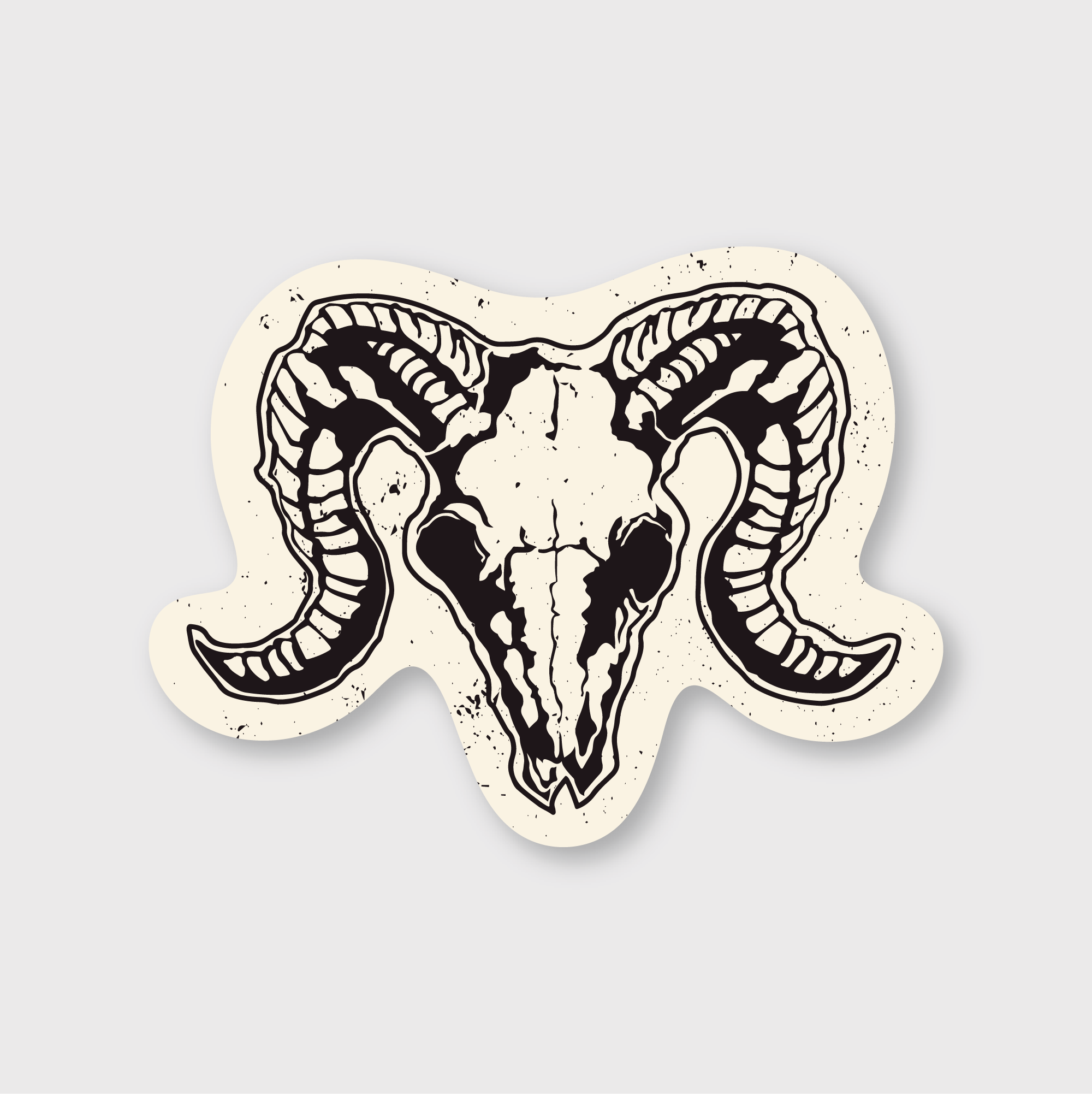Ram Skull Sticker