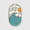 Wave Sketch Sticker