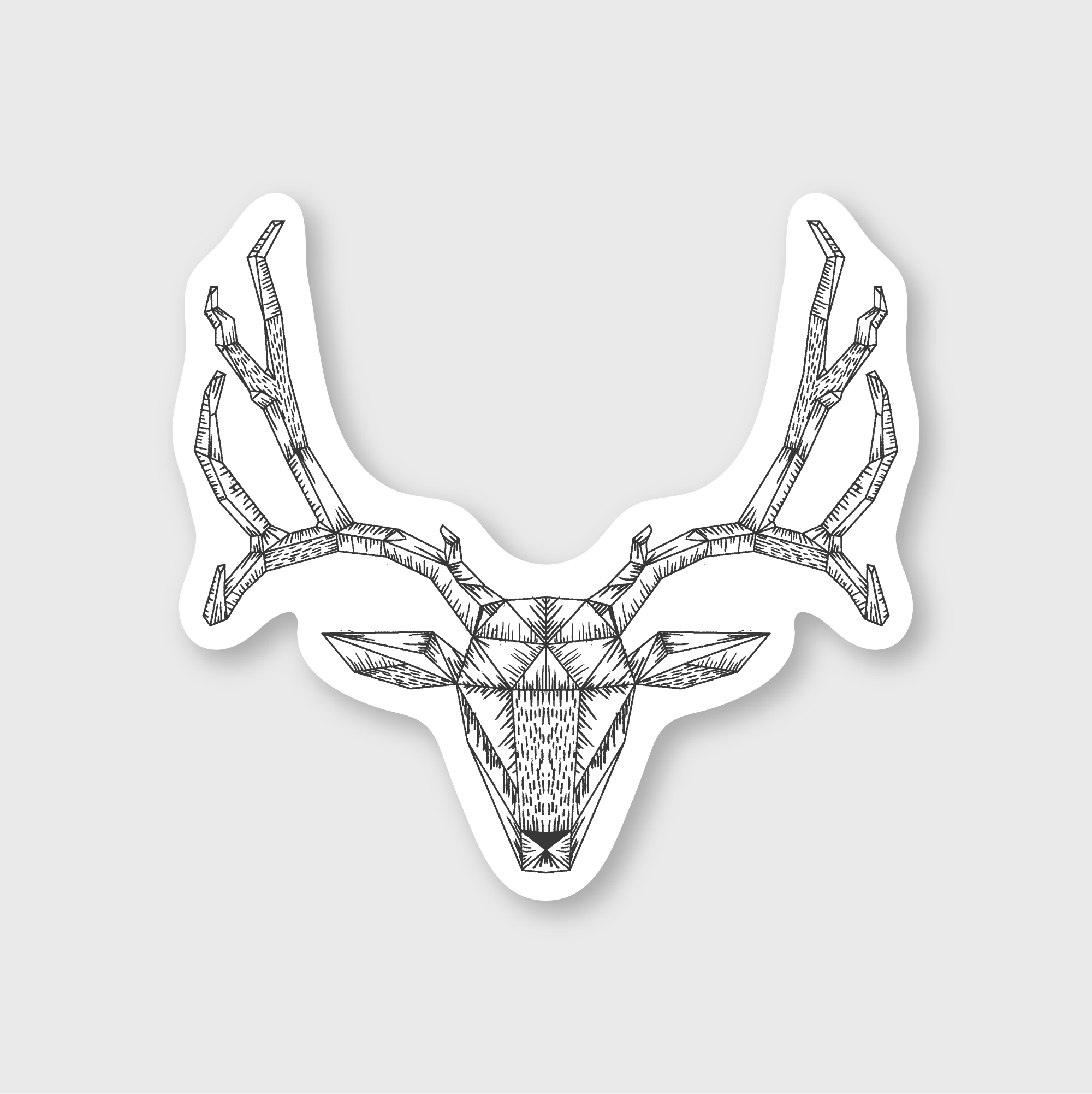 Geo Deer Sticker