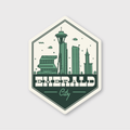Emerald City Badge Sticker