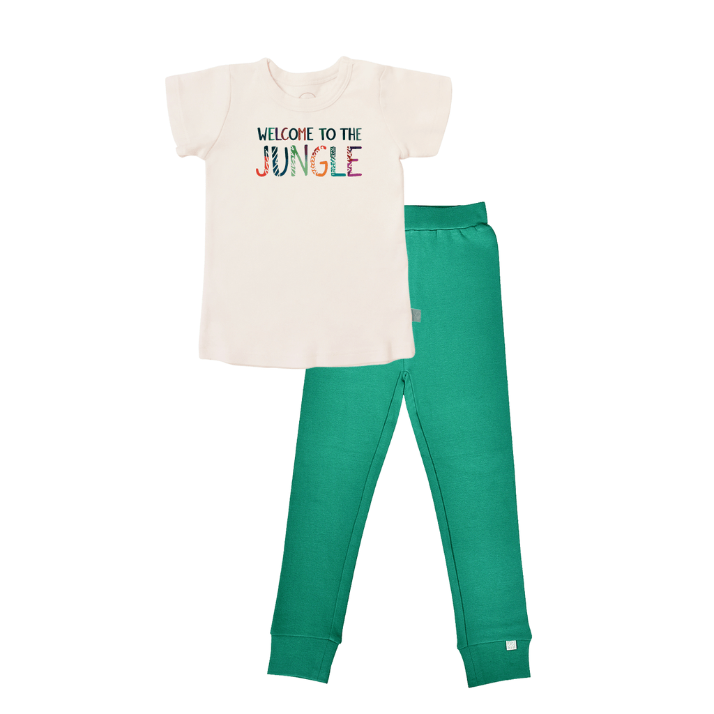short sleeve pajama set | welcome to the jungle