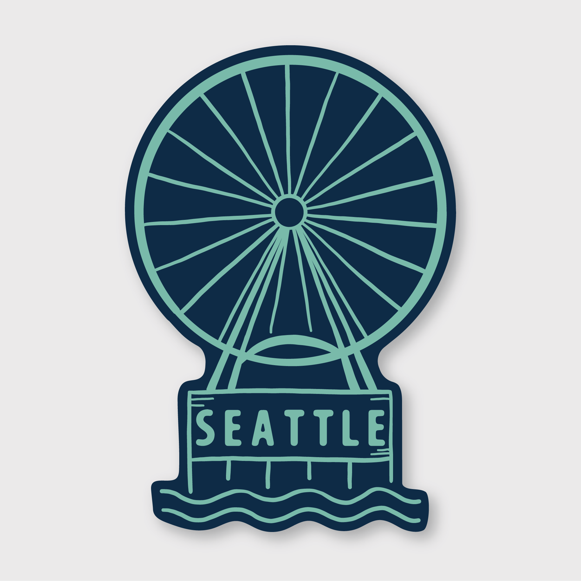 Seattle Ferris Wheel Sticker