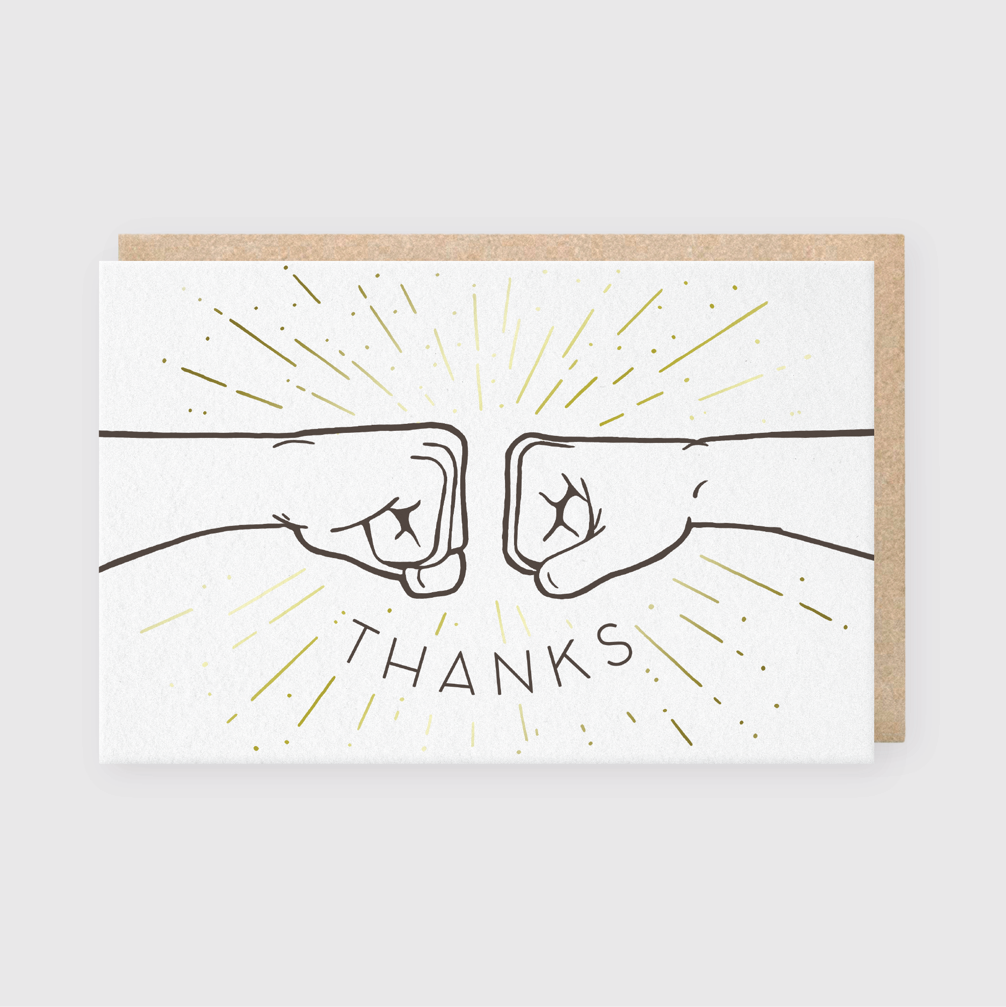 Fist Bump Thanks Greeting Card