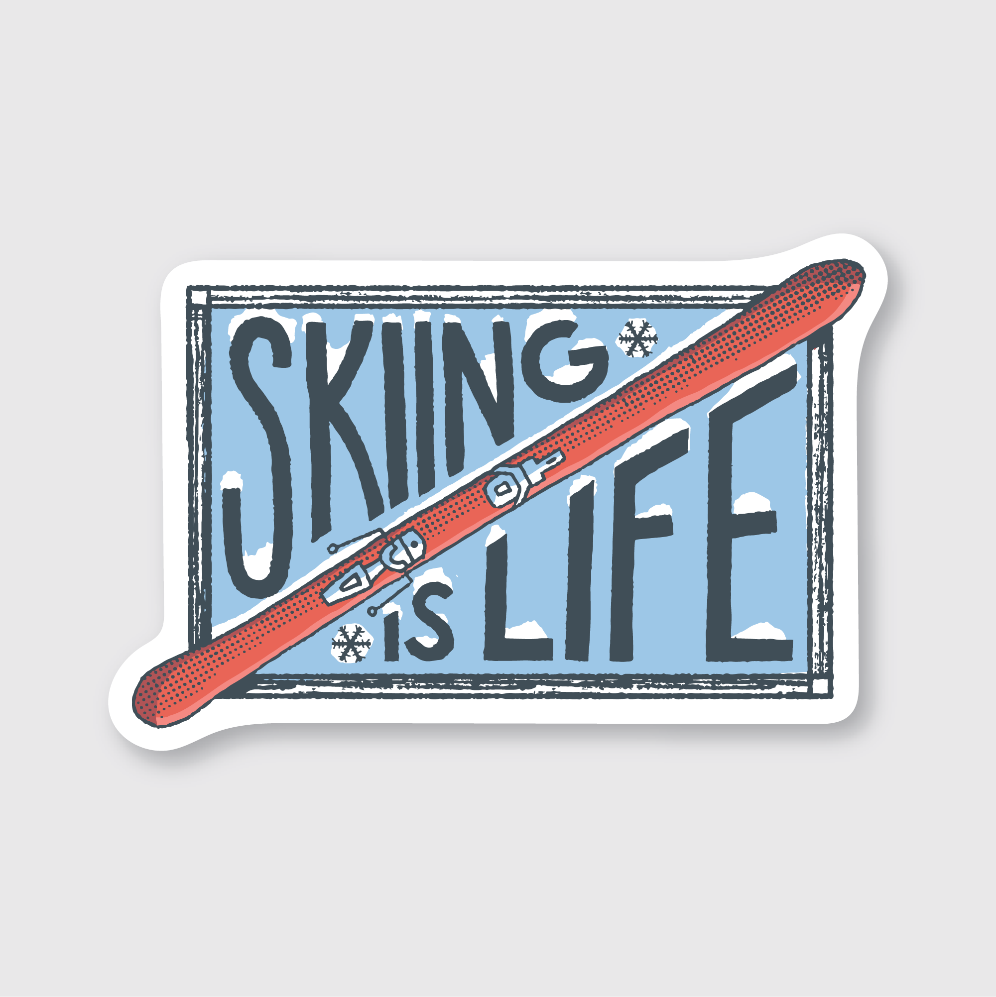 Skiing Is Life Sticker