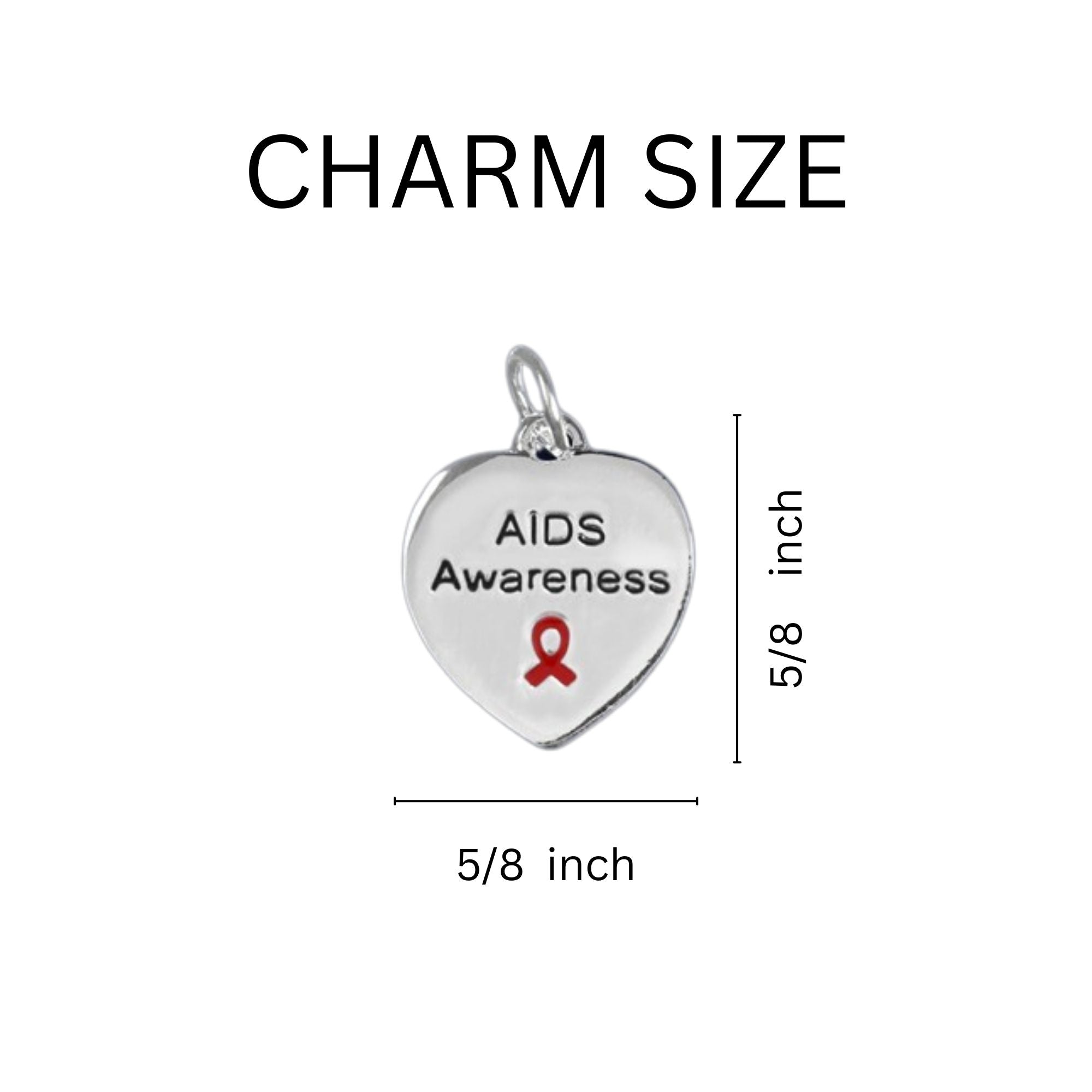 AIDS Awareness Heart Keychains