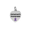 Alzheimer's Awareness Heart Charms