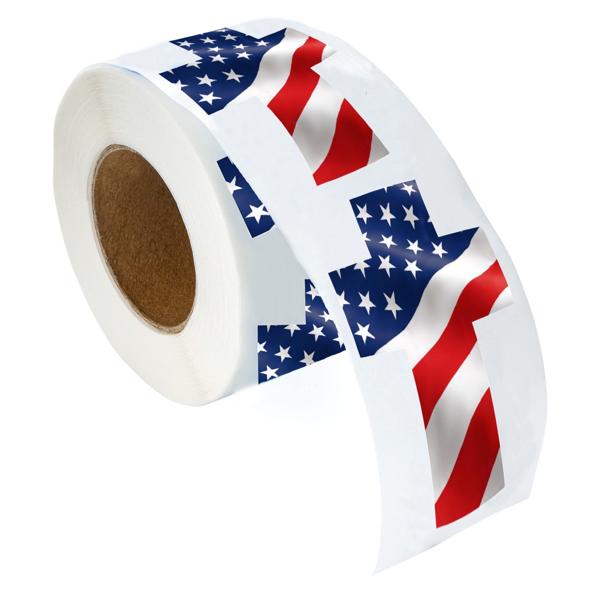 American Flag Cross Stickers (Large or Small) - 250 Stickers