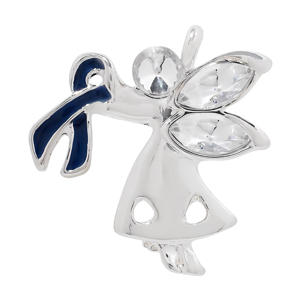 10 Pack Angel By My Side Dark Blue Ribbon Pins