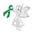 Angel By My Side Green Ribbon Pins