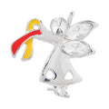 Angel By My Side Red & Yellow Ribbon Pins