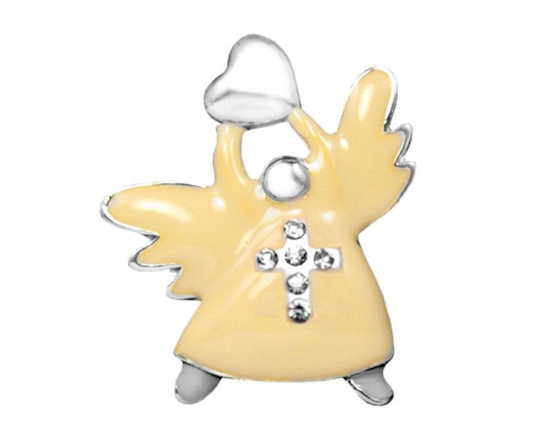 Angel Cross Religious Pins