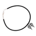 Angel Wings Religious Black Cord Bracelets