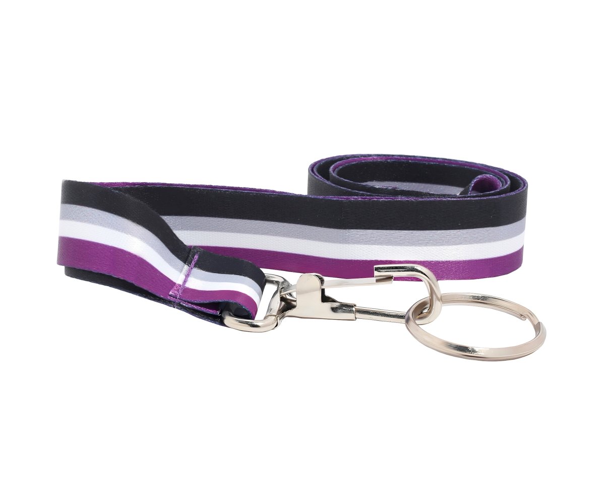 10 Pack Asexual Flag Lanyards