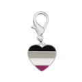 Asexual Flag Heart Hanging Charms