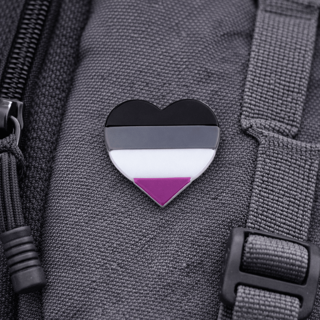 Asexual Flag Heart Silicone Pins