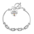 Autism Awareness Heart Design Partial Beaded Bracelets