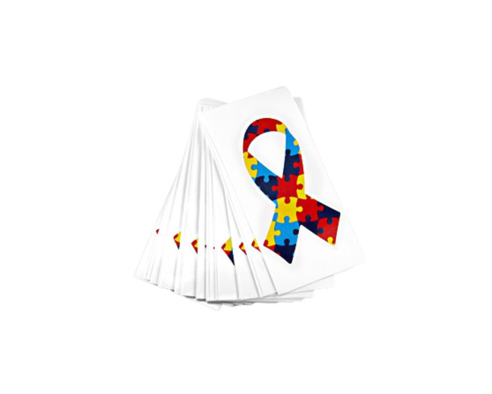 25 Pack Autism Ribbon Decals