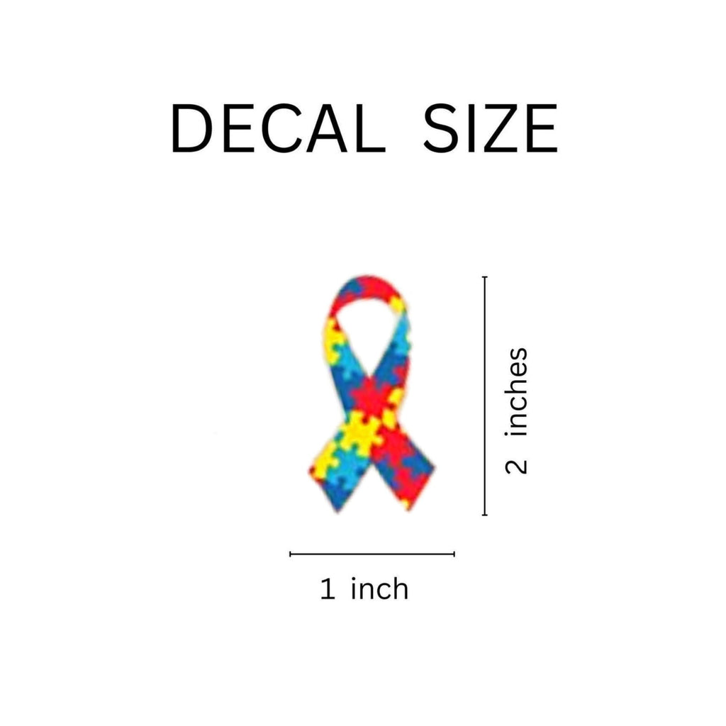 25 Pack Autism Ribbon Decals