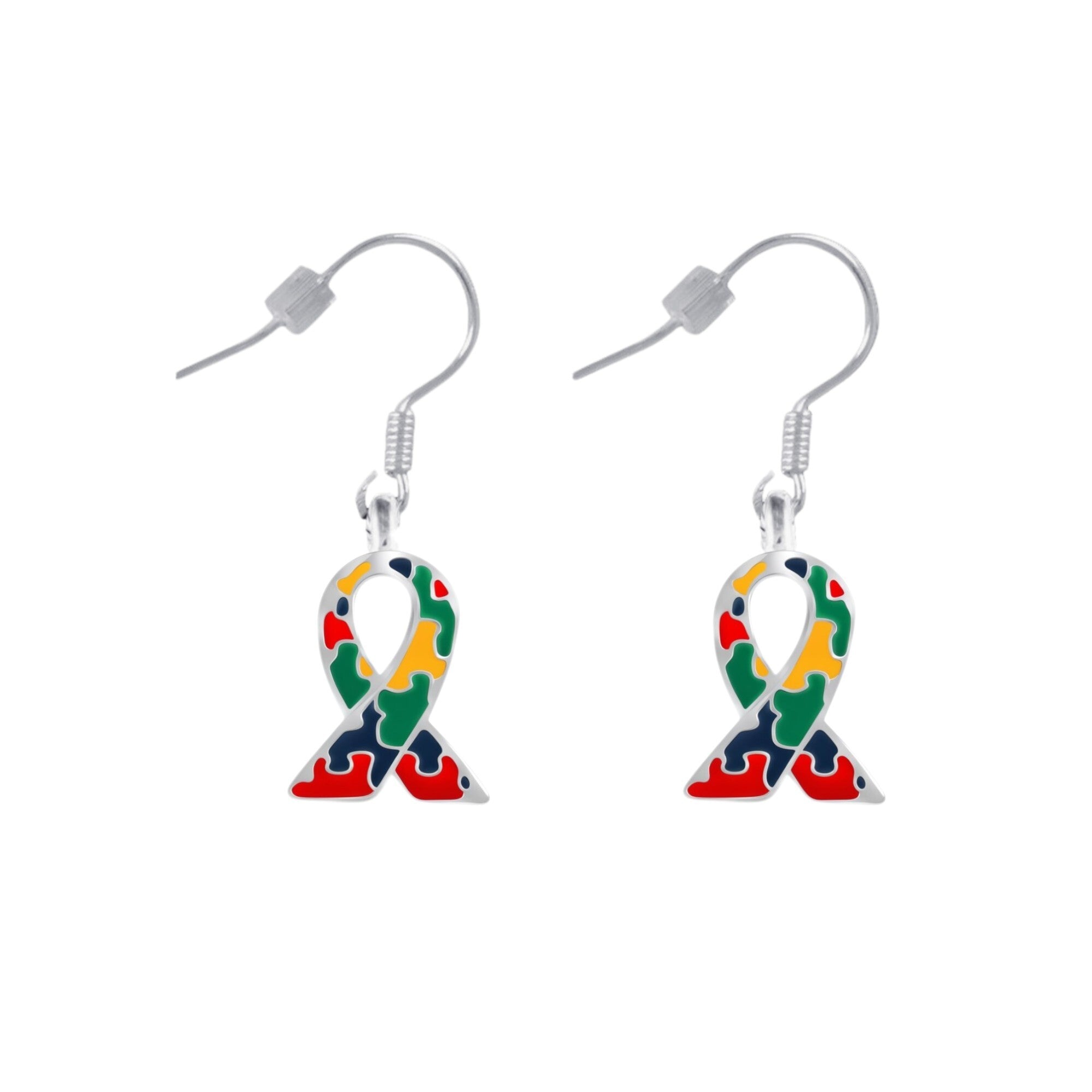 Autism Ribbon Hanging Earrings