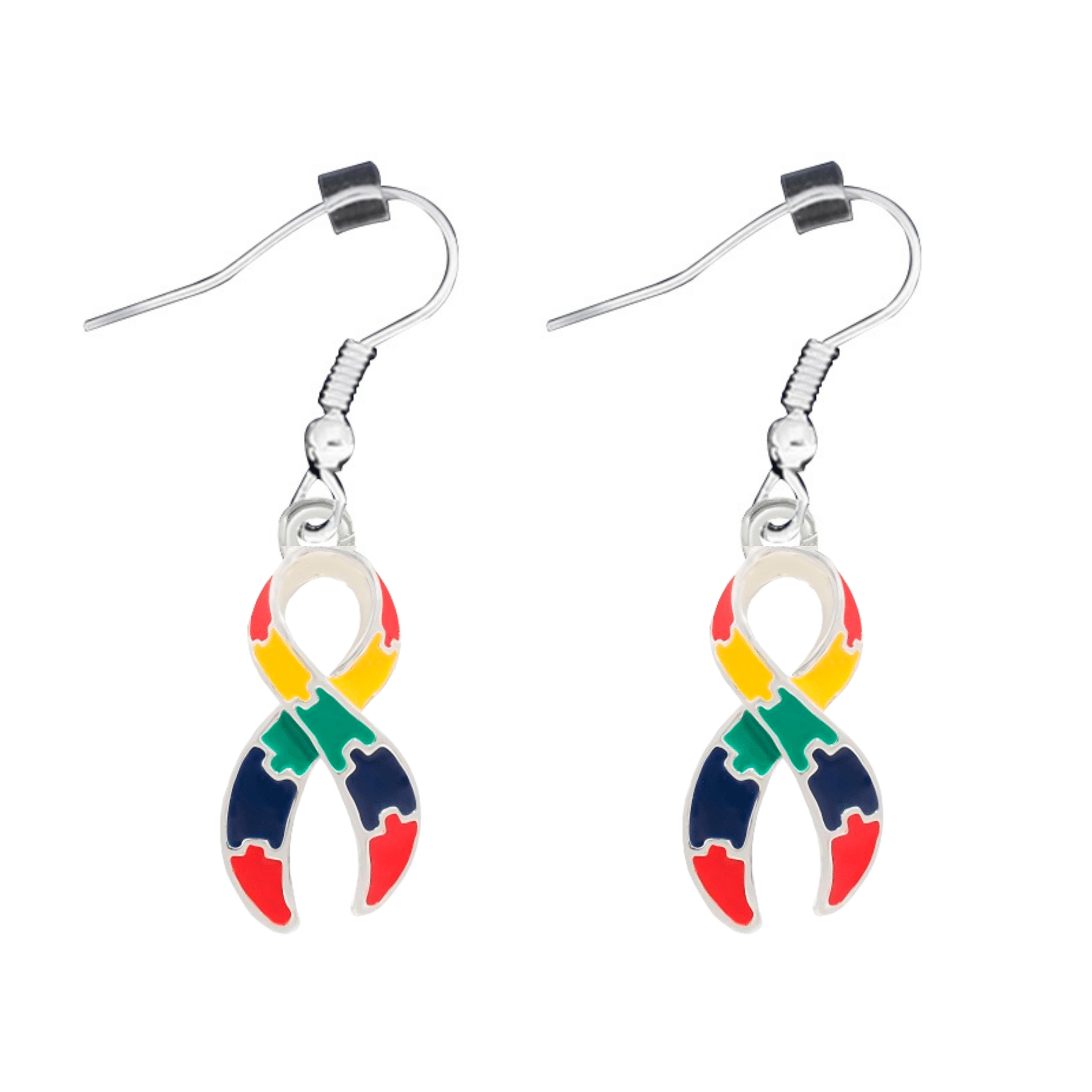 Autism Ribbon Hanging Earrings