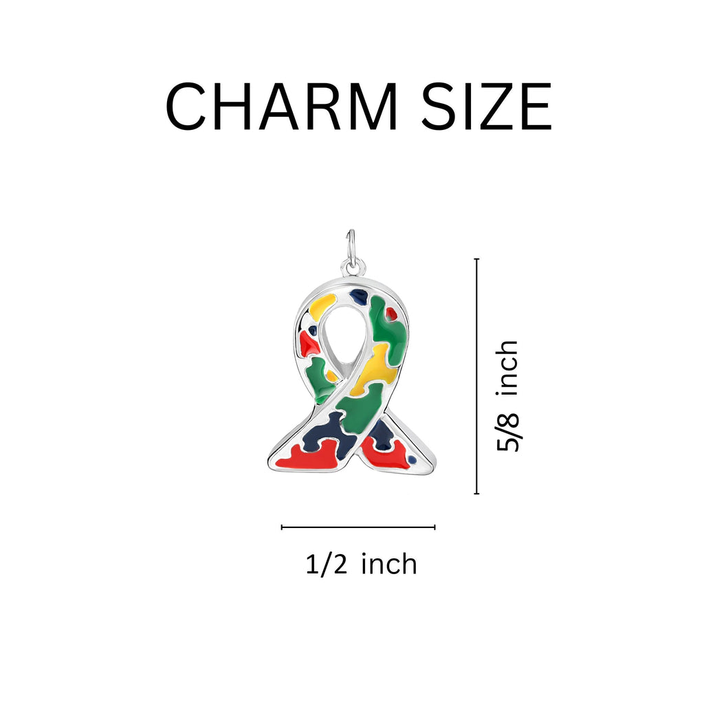 Autism Ribbon Hanging Earrings