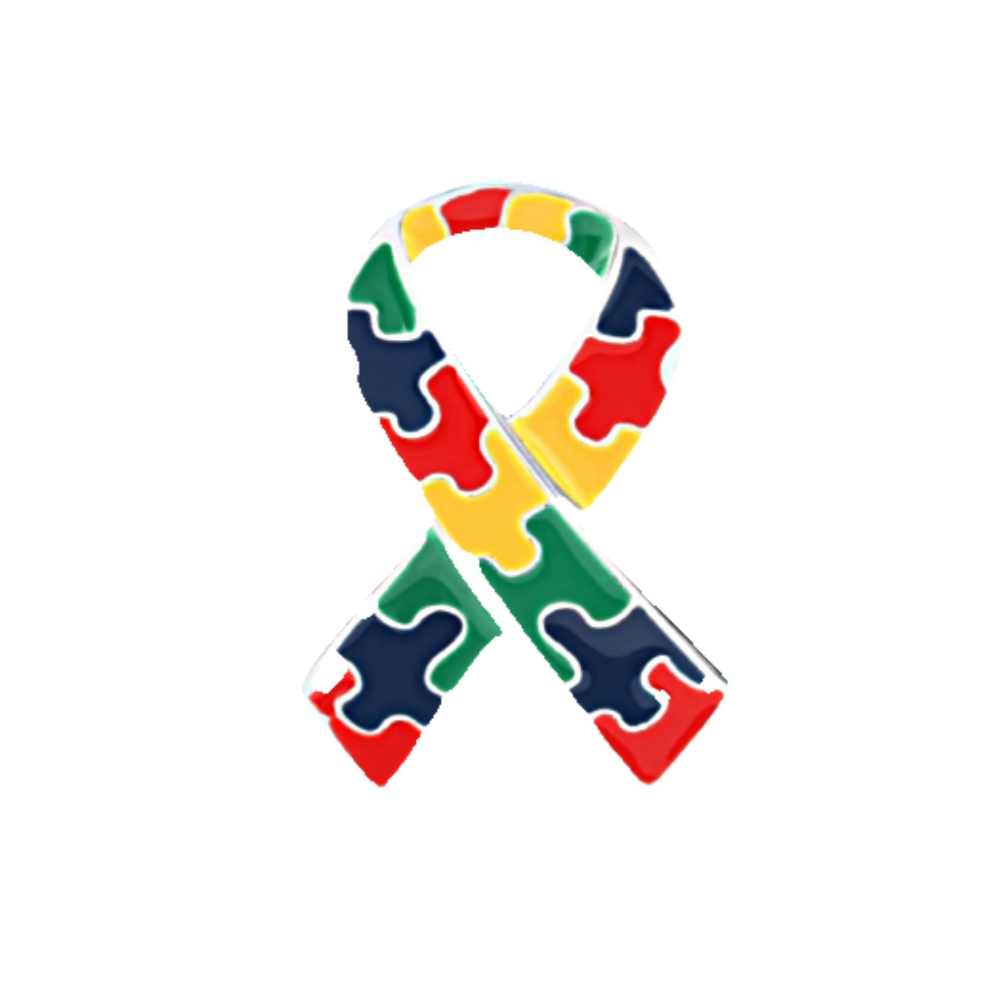 10 Pack Autism Ribbon Pins