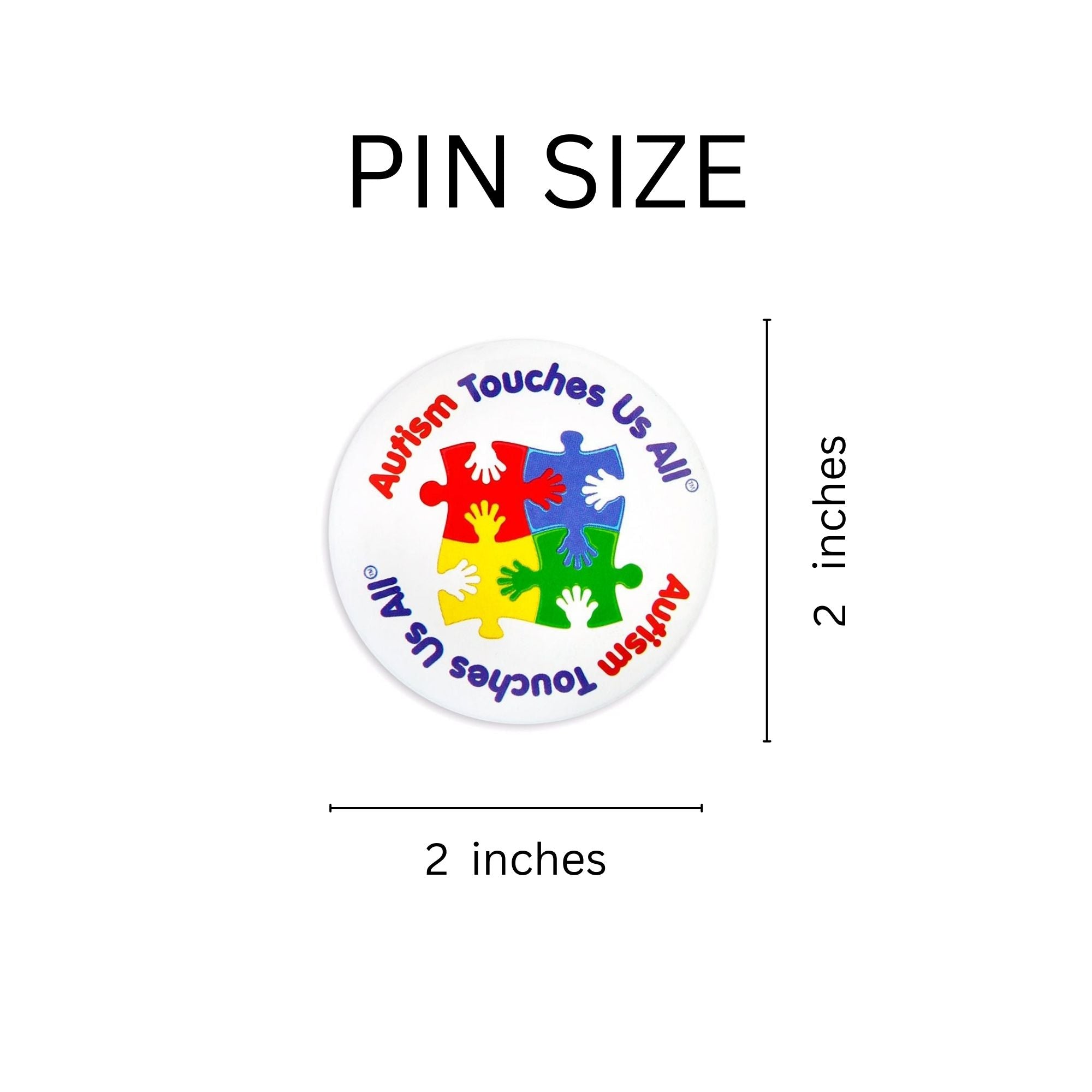 Autism Touches Us All Button Pins