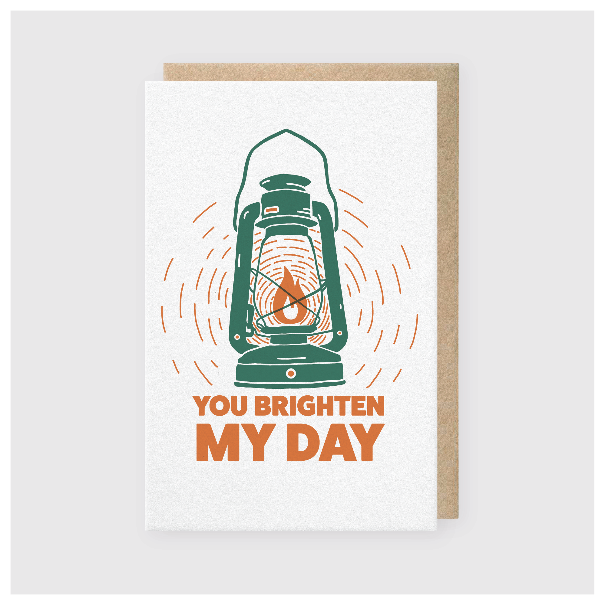 You Brighten My Day Lantern Greeting Card