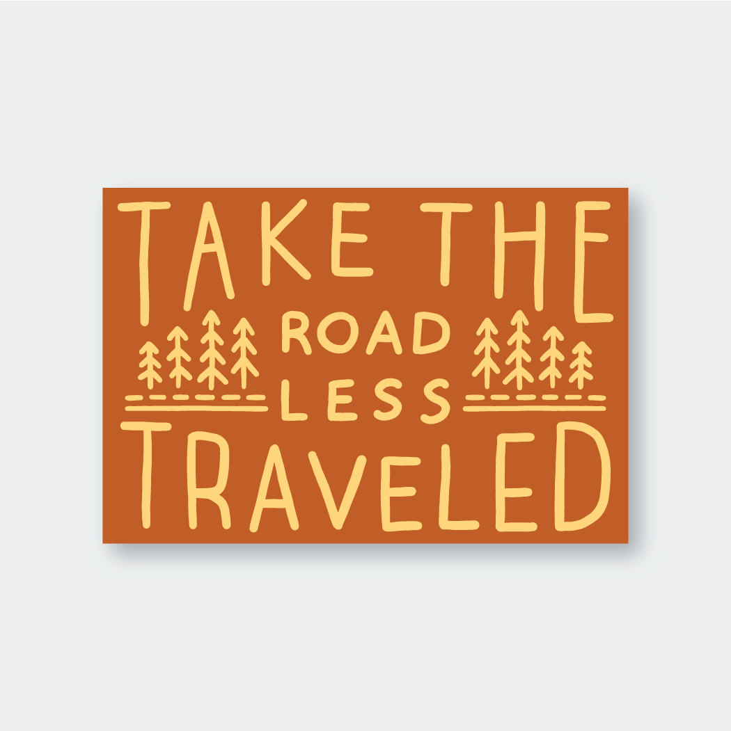 Road Less Traveled Sticker