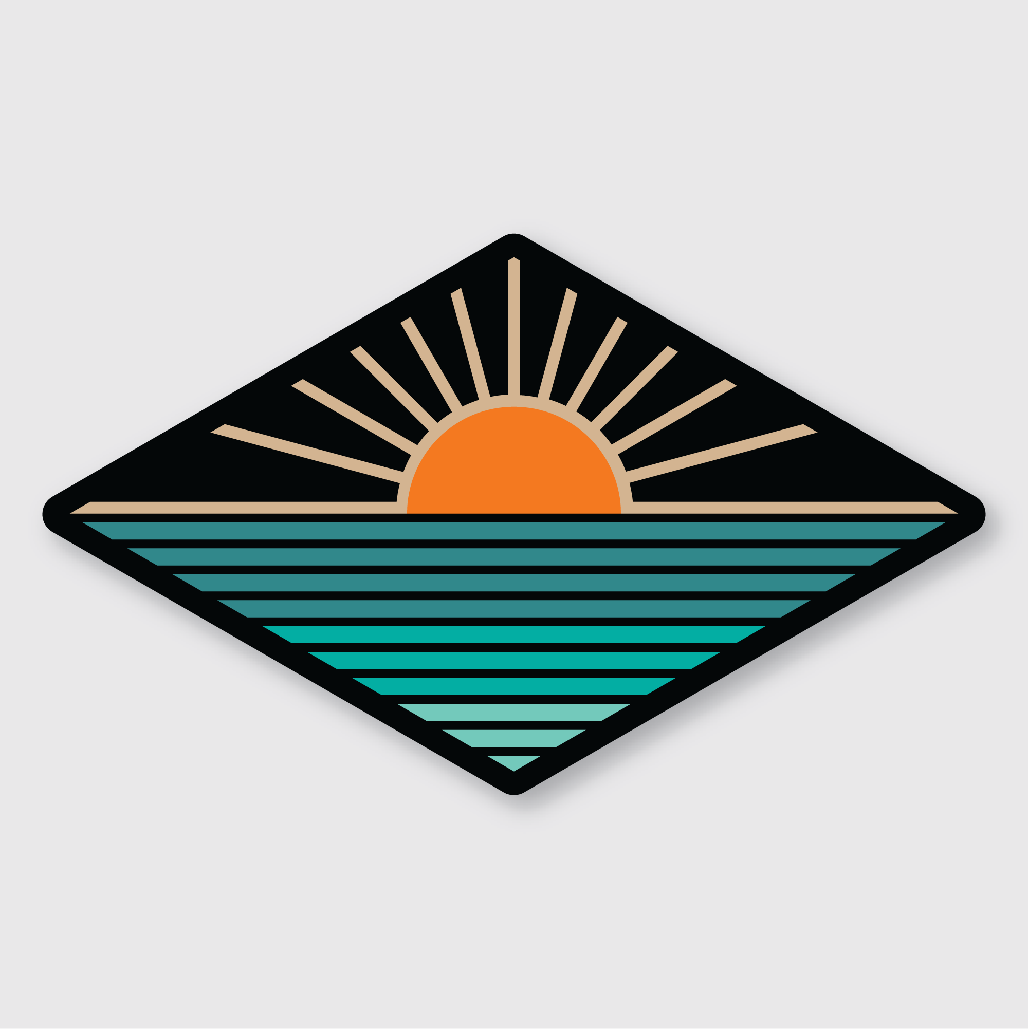 Sunset Diamond Sticker