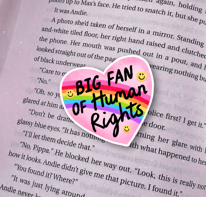 Big Fan of Human Rights Vinyl Sticker