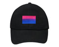 Bisexual Flag Baseball Hats in Black