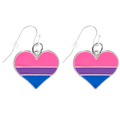 Bisexual Flag Heart Earrings