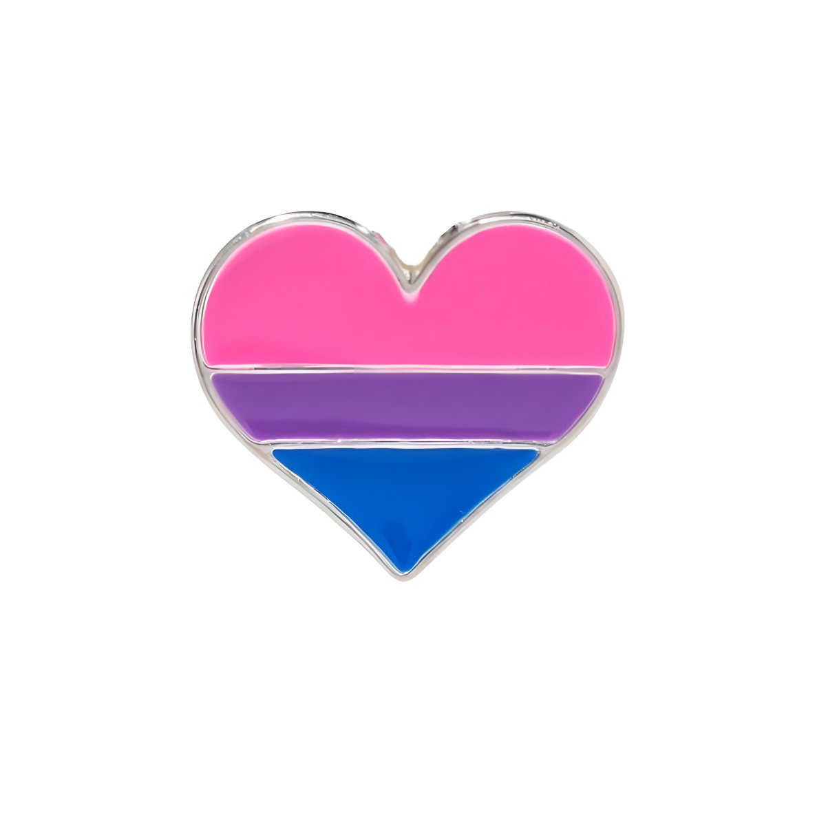 10 Pack Bisexual Flag Heart Pins